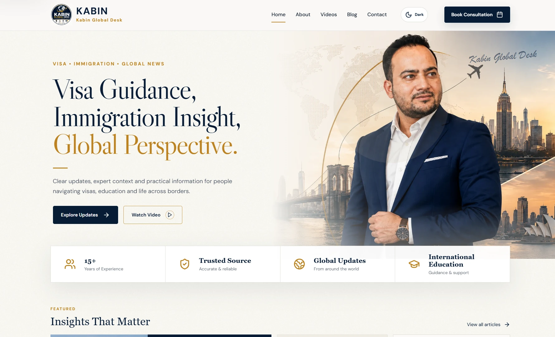 Kabin Global Desk visa and immigration website